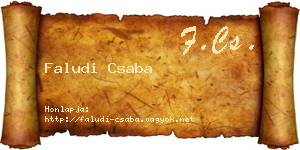 Faludi Csaba névjegykártya