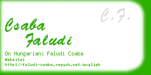 csaba faludi business card